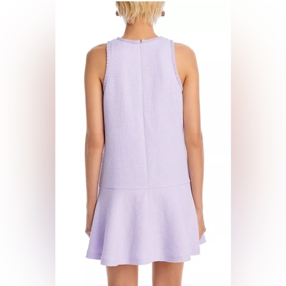 Aqua Lavender Tweed Drop Waist Mini Dress - Exclusive - Picture 2 of 11